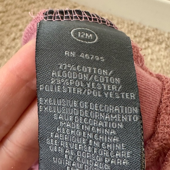 Kenneth Cole Reaction baby girl velour zip hoodie, 12M - Picture 6 of 6